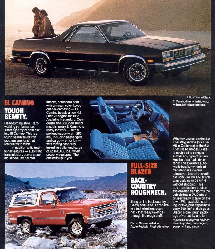 1985 Chevrolet Trucks Brochure Page 4